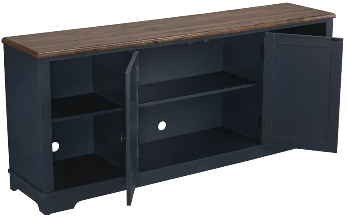 FESTIVO 70-inch Extra-Wide Rustic TV Stand for 80" TVs