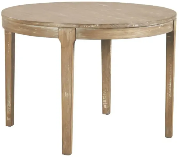 Tuley Dining Table, Tapered Legs, Pine Wood, Gray, 42 Inch Round Top