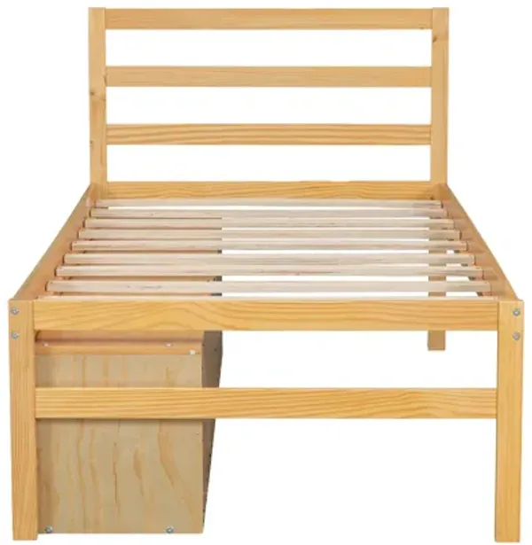 Merax Platform Bed with Removable Storage Shelves