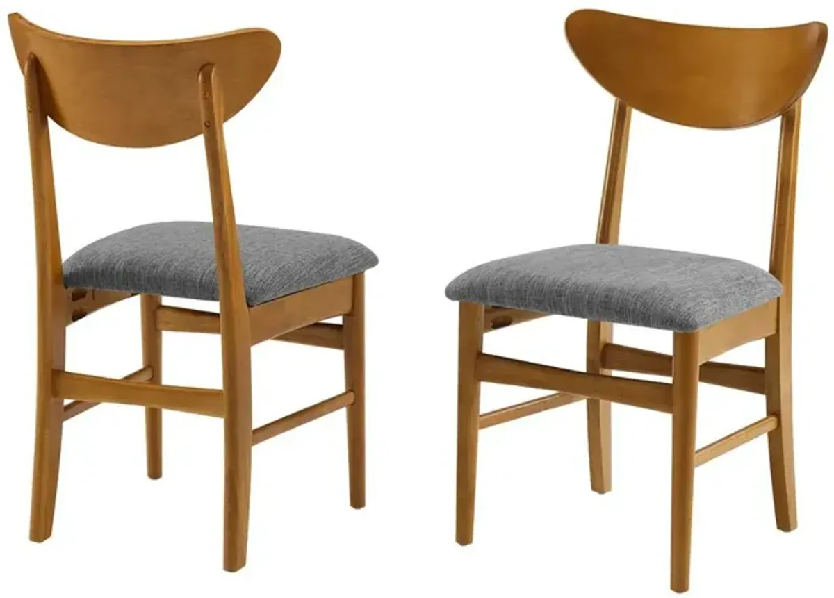 Crosley Furniture Landon 2-Piece Wood Dining Chairs W/Upholstered Seat