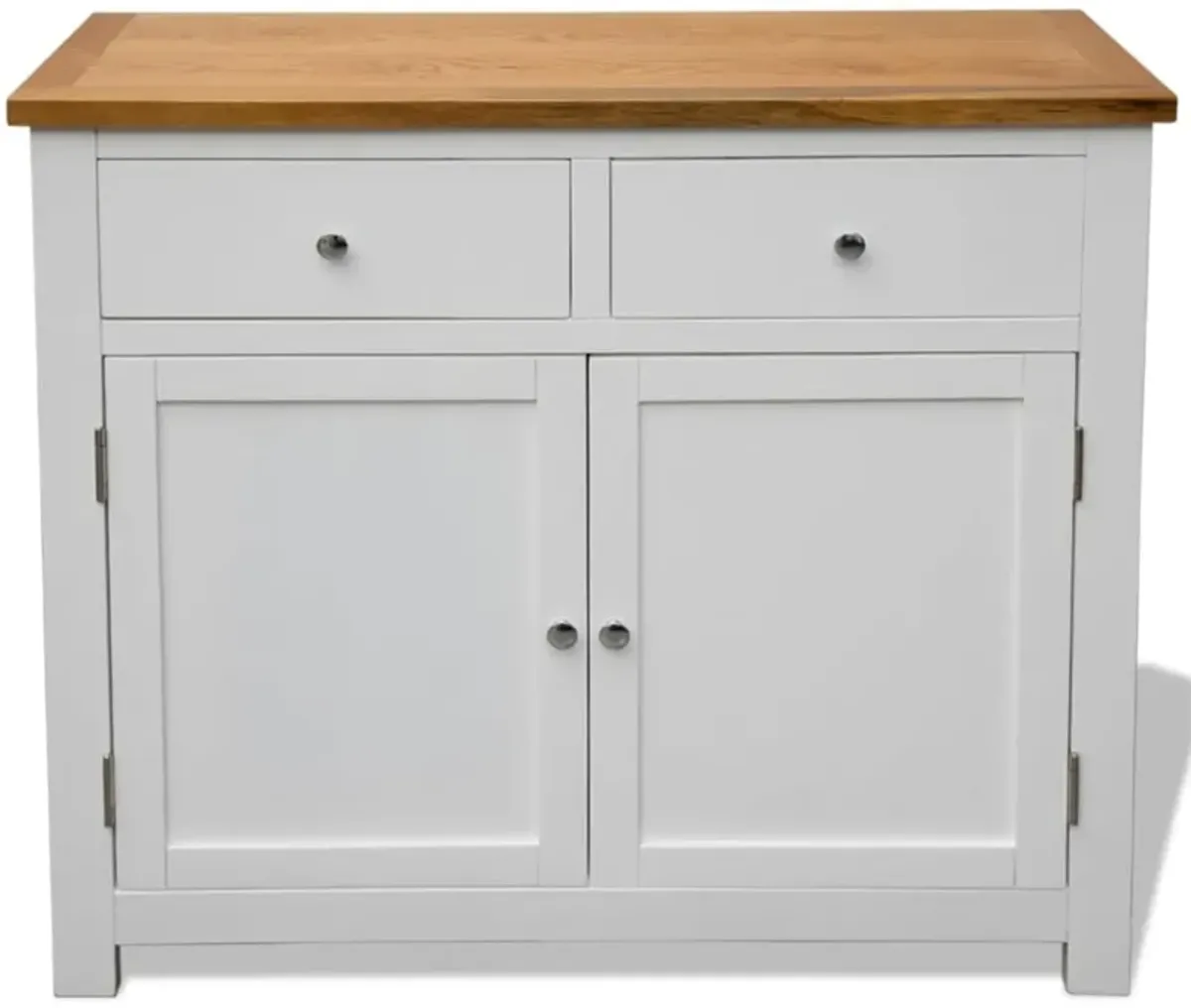 vidaXL Sideboard 35.4"x13.2"x32.7" Solid Oak Wood