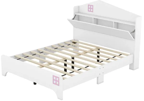 3-Piece Space-Saving Bedroom Set House Bed with Storage, Nightstand, and Dresser