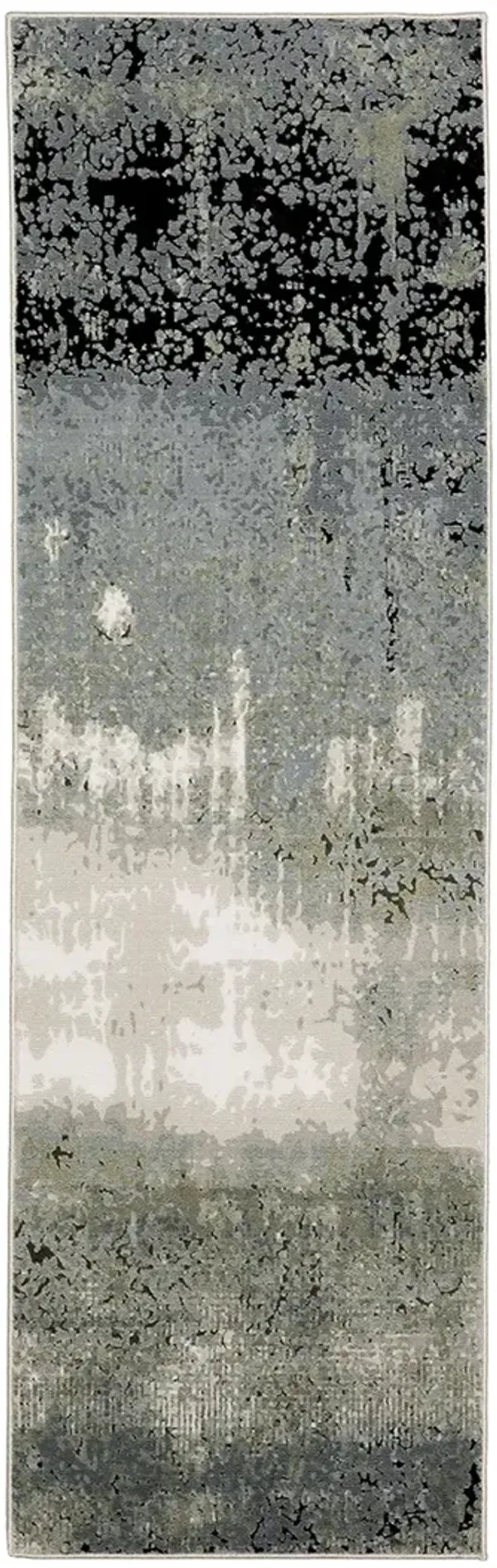 Caravan 2'3" x 7'6" Blue Rug