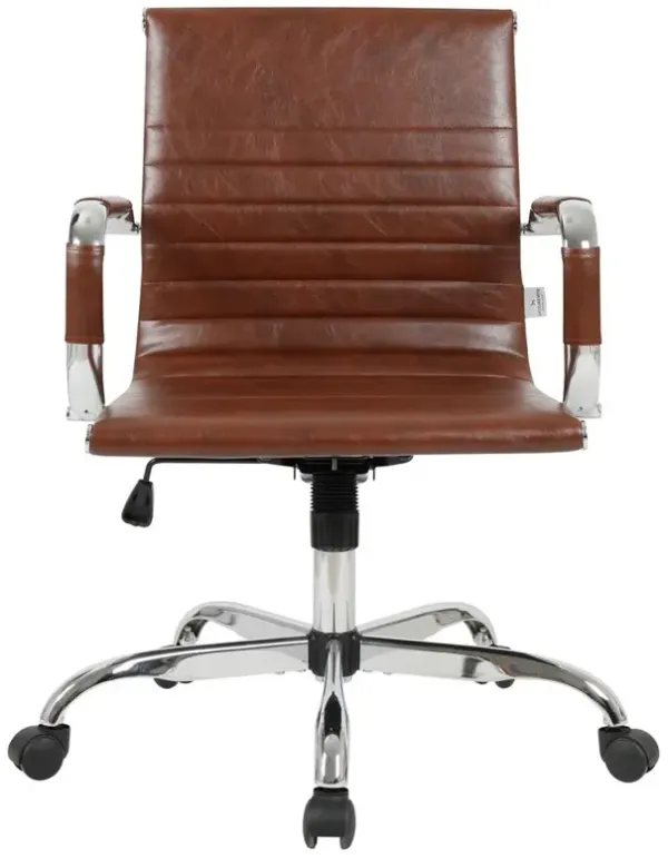 LeisureMod Harris Modern Adjustable Office Executive Swivel Chair Task Office Chair