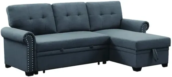 Alexent Leon Sleeper Sofa Bed reversible storage Chaise