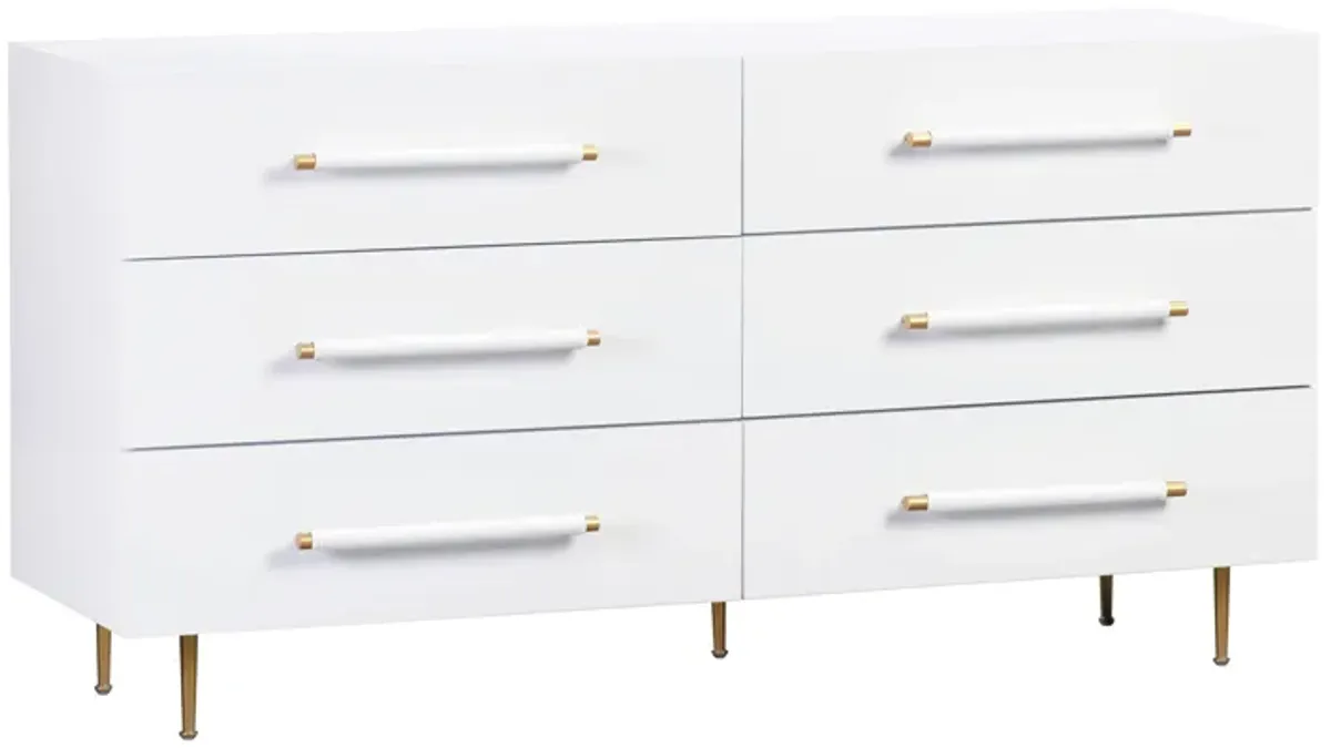 Trident Black 6 Drawer Dresser