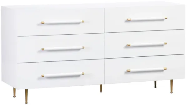 Trident Black 6 Drawer Dresser