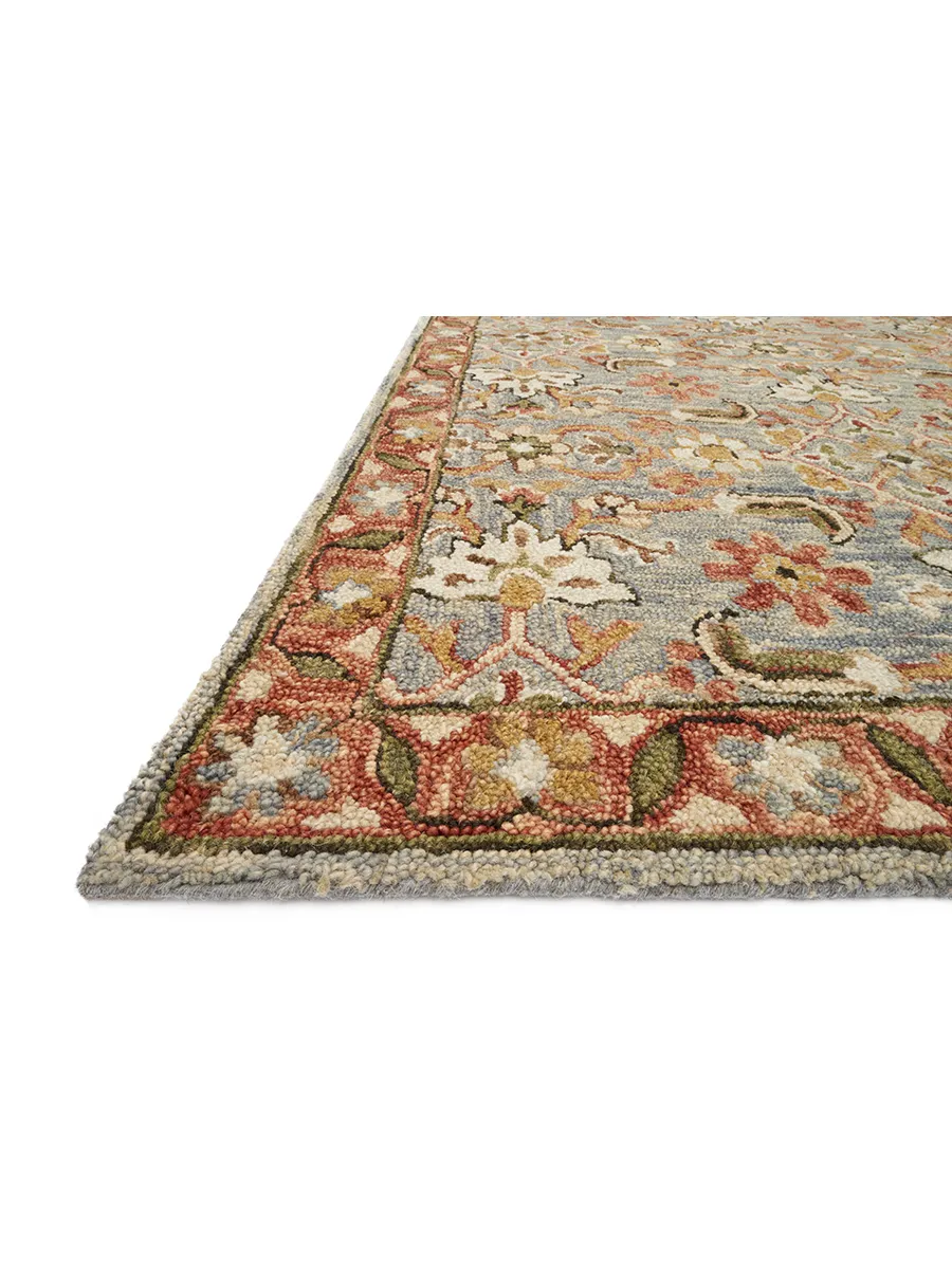 Victoria VK10 Slate/Terracotta 7'9" x 9'9" Rug