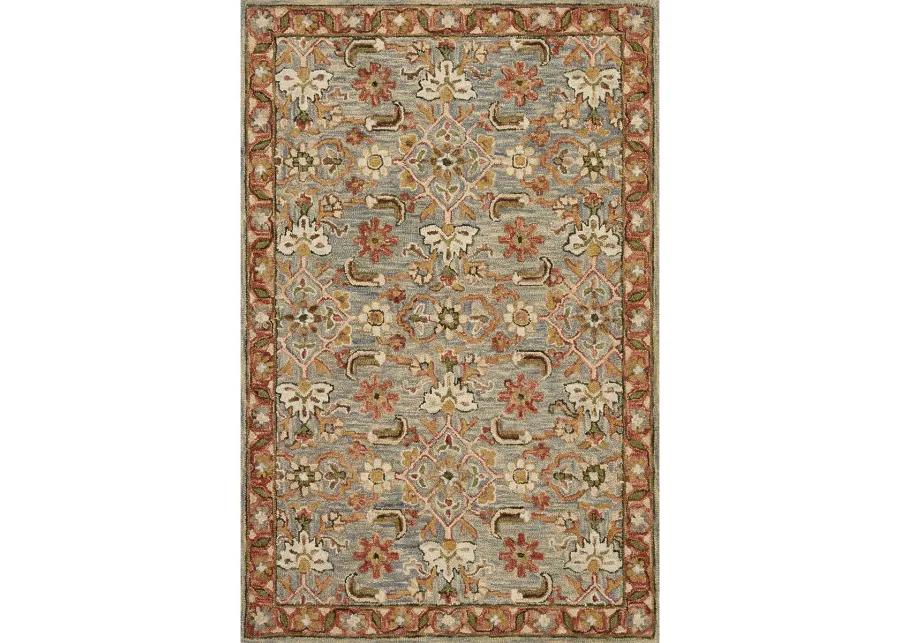 Victoria VK10 Slate/Terracotta 7'9" x 9'9" Rug