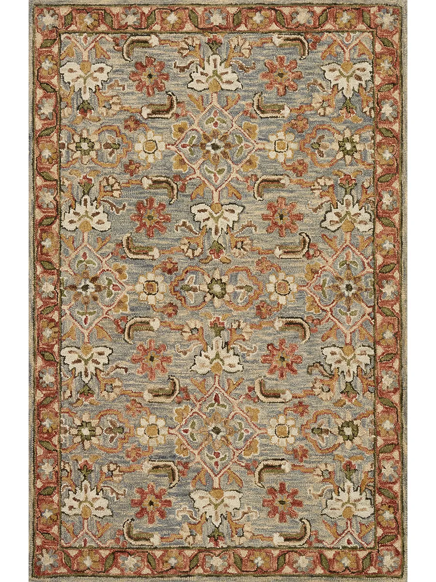 Victoria VK10 Slate/Terracotta 7'9" x 9'9" Rug