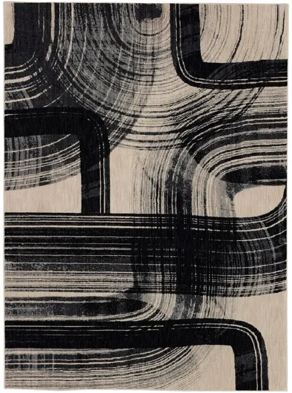 Rendition by Stacy Garcia Home Orion Obsidian 2' 4" X 7' 10" Rug