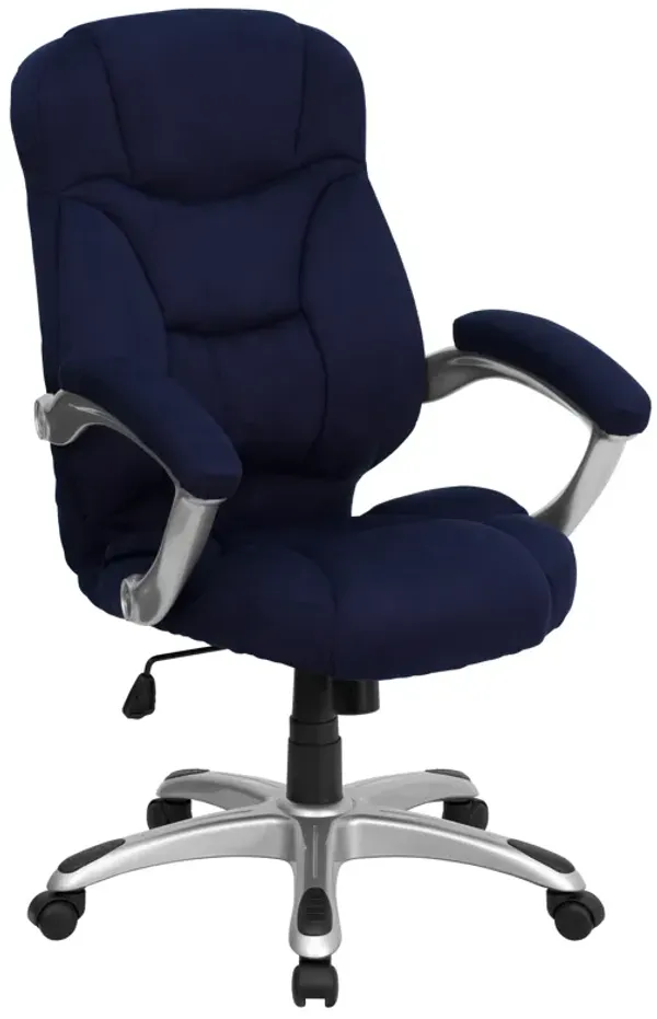 Jessie High Back Grape Microfiber Contemporary Executive Swivel Ergonomic Office Chair with Arms
