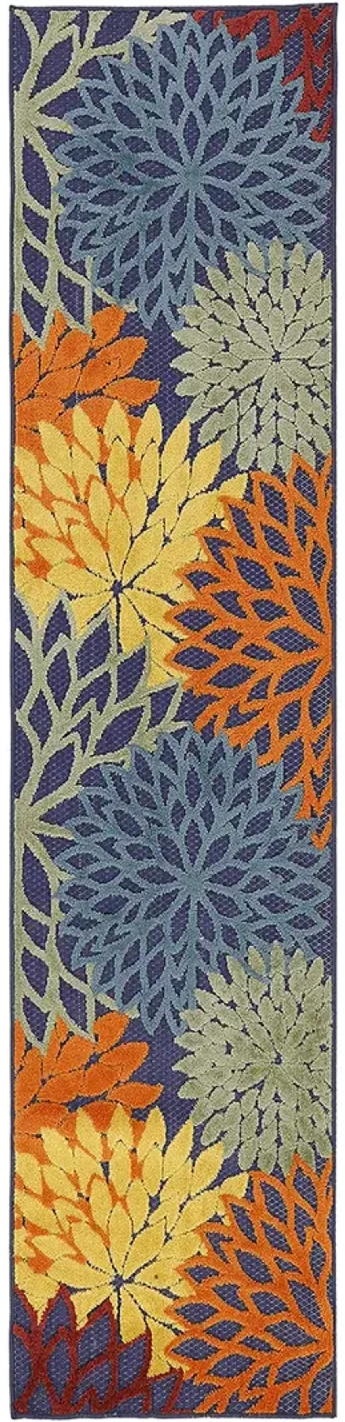 Aloha ALH05 Navy/Multicolor 2' x 6' Rug