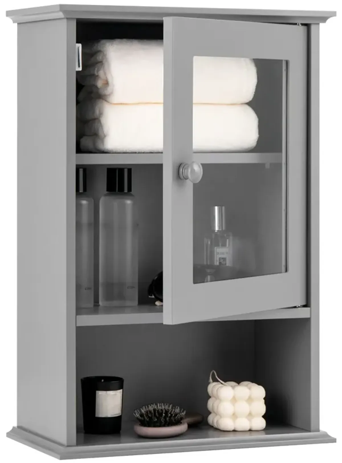 Bathroom Wall Mounted Adjustable Hanging Storage Medicine Cabinet