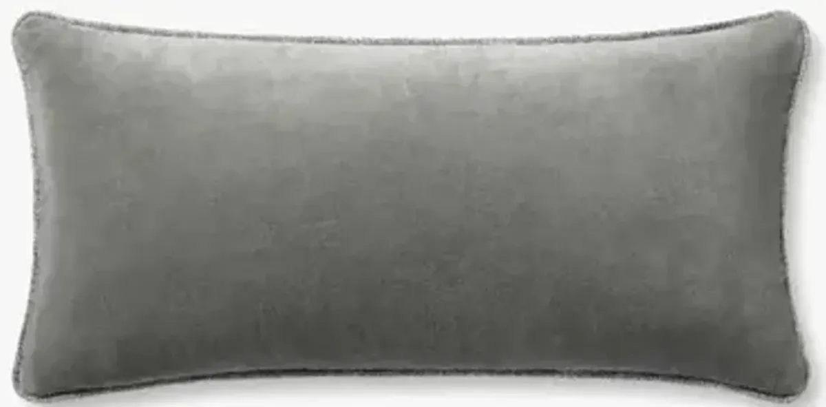 Liza PCJ0020 Grey 12''x27'' Pillow Polyester Pillow Fill by Chris Love JuliaxLoloi by Chris Loves Julia x Loloi