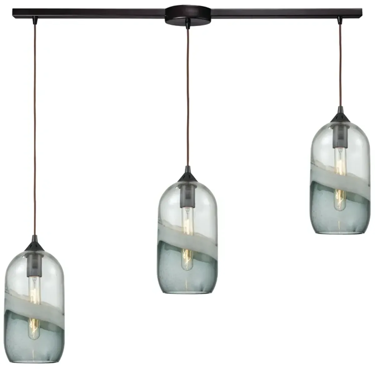 Sutter Creek 3 light slim Mini Pendant - Square