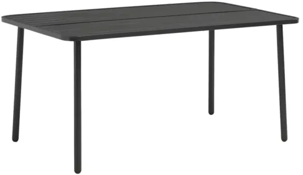 vidaXL Garden Table Dark Grey 59.1"x35.4"x28.3" Steel