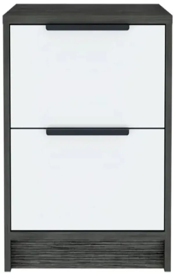 Nightstand Cervants, Bedroom, Smoky Oak / White