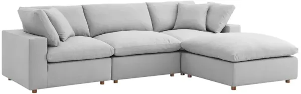 Commix Down Filled Overstuffed 4 Piece Sectional Sofa Set