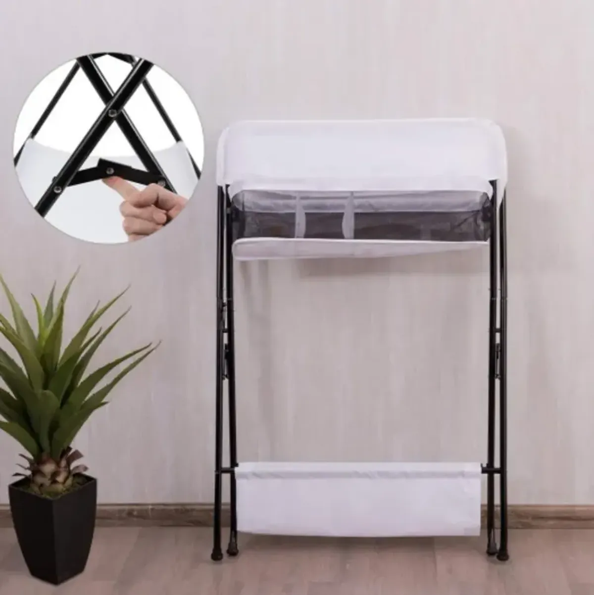 Portable Infant Changing Station Baby Diaper Table with Safety Belt