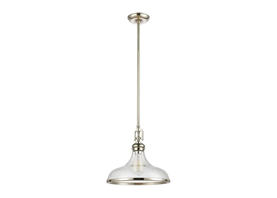 Rutherford 15'' Wide 1-Light Silver Pendant