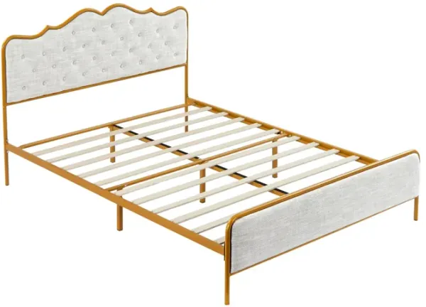 Elegant Metal Frame Backrest for Full-Size Bed