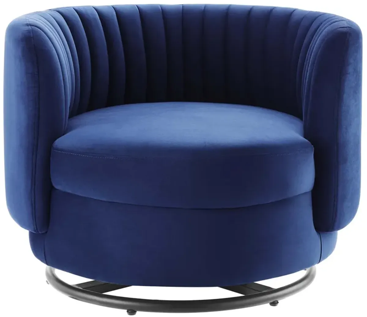 Embrace Tufted Performance Velvet Swivel Chair