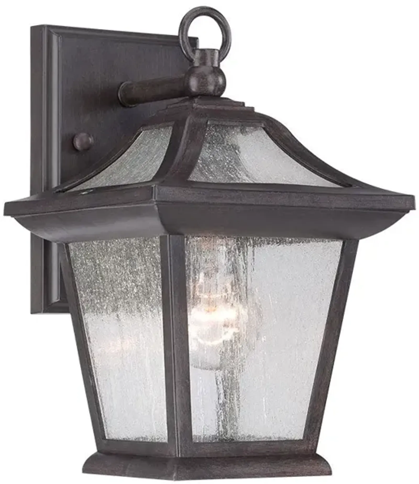 Hivvago Matte Black Birdhouse Shape Outdoor Wall Light