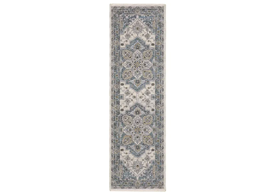 Maharaja 2'3" x 7'6" Blue Rug