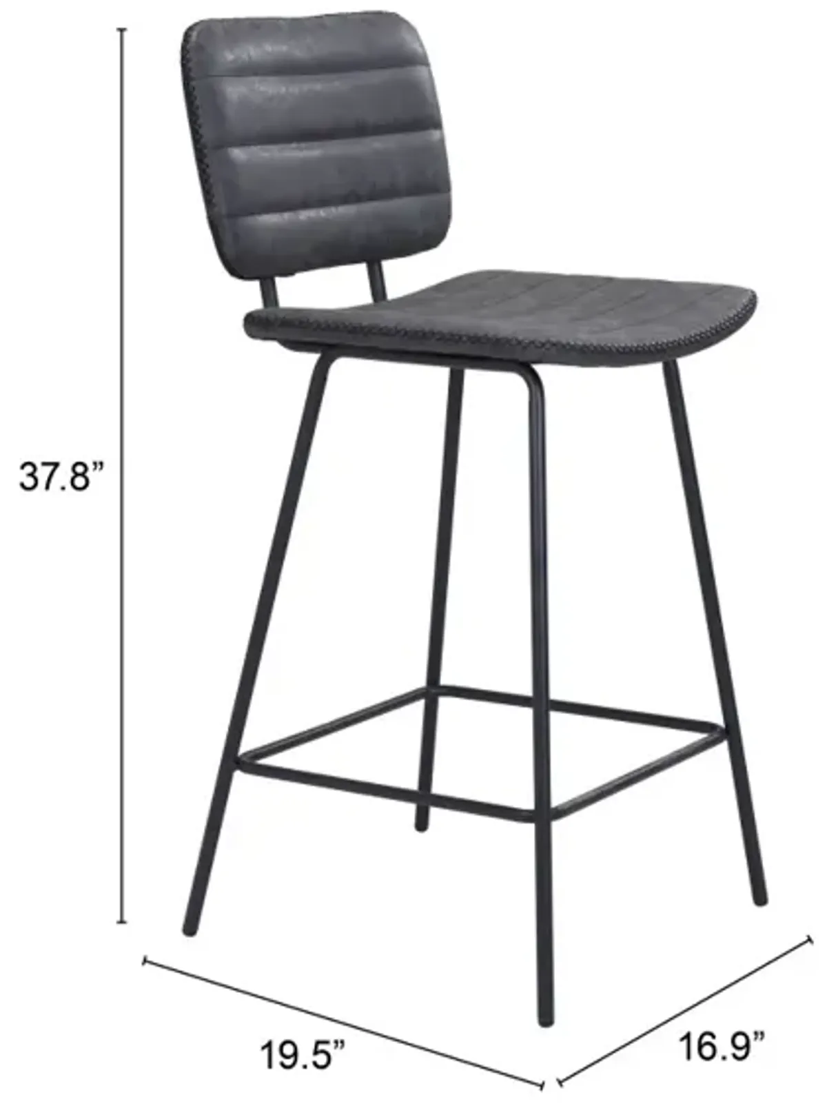 Boston Counter Stool (Set of 2) Vintage Black