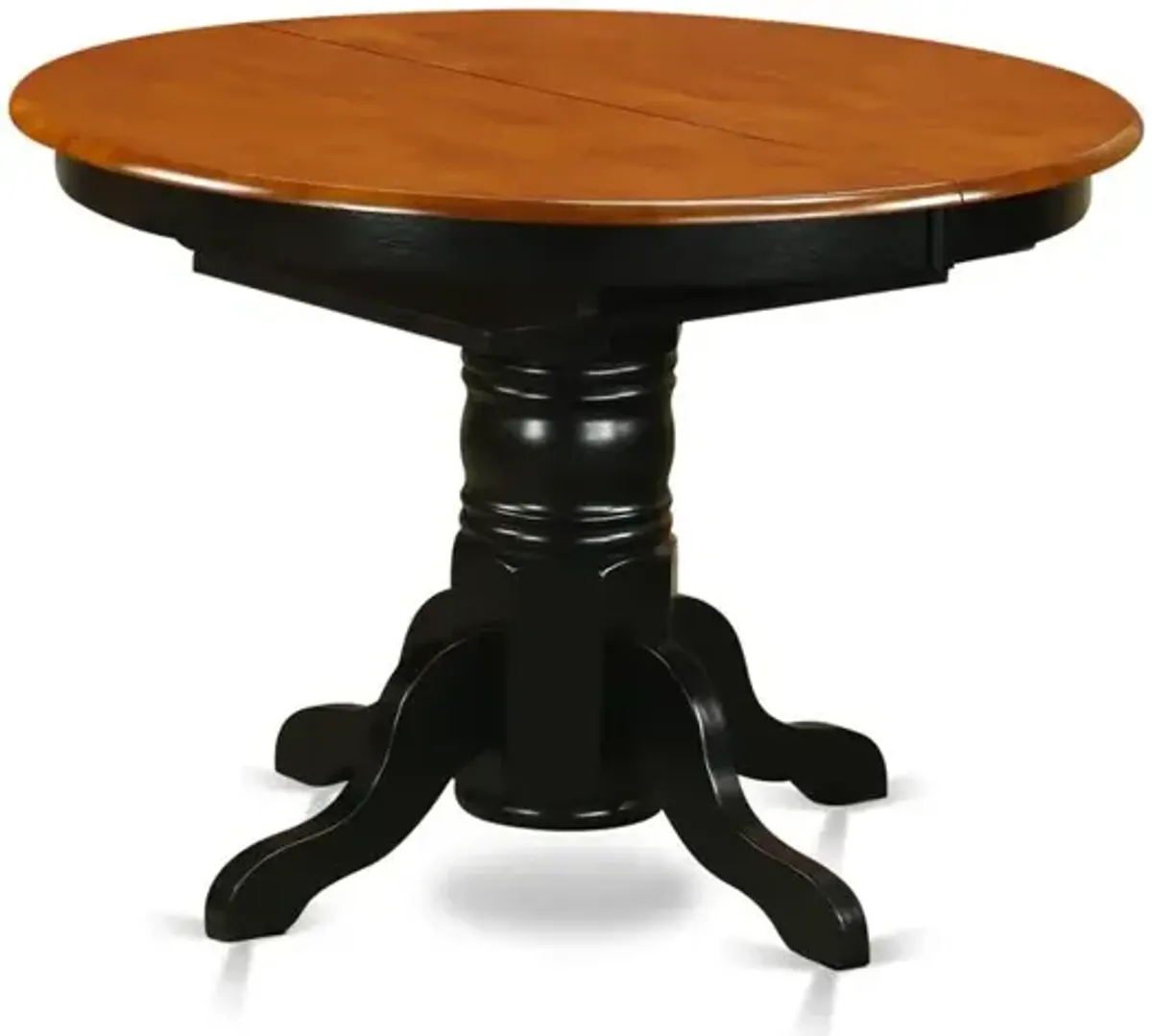 East West Furniture Oval Table with 18 Butterfly leaf -Black and Cherry