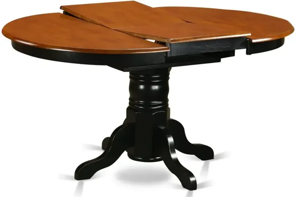 East West Furniture Oval Table with 18 Butterfly leaf -Black and Cherry