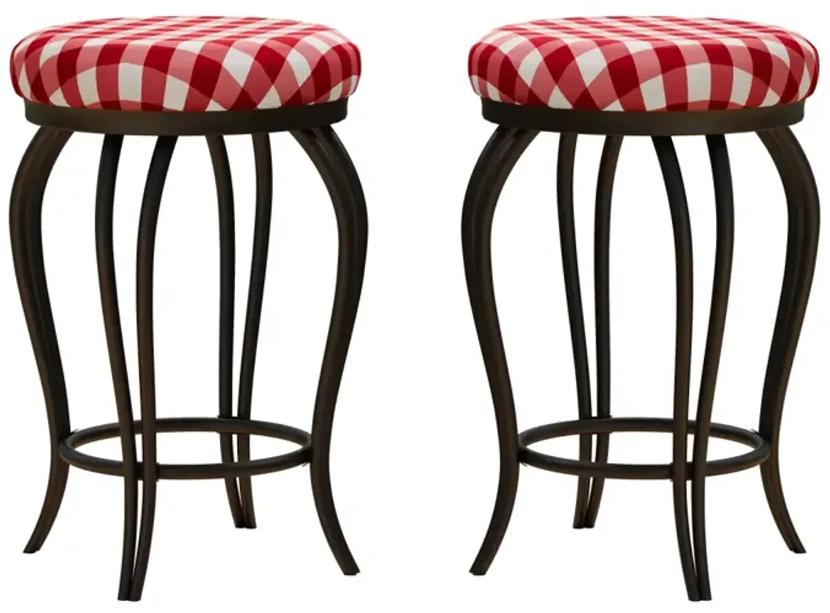 Country Style Industrial Bar Stools, Set of 2