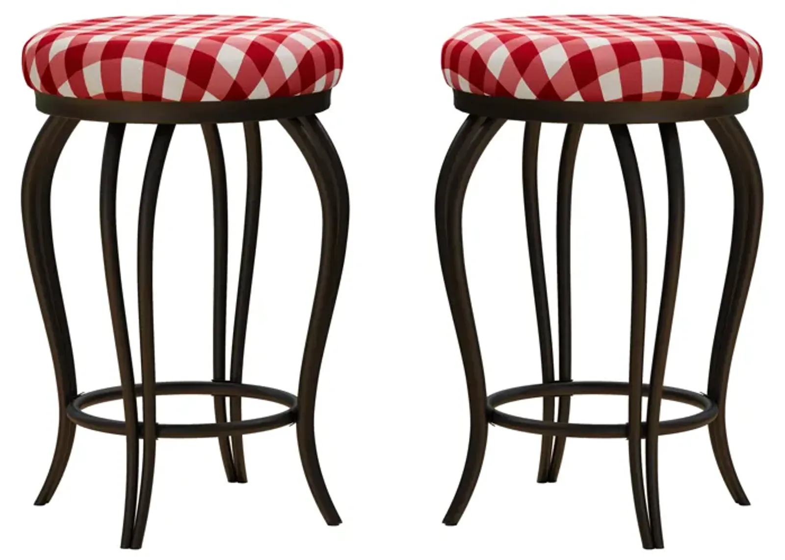 Country Style Industrial Bar Stools, Set of 2