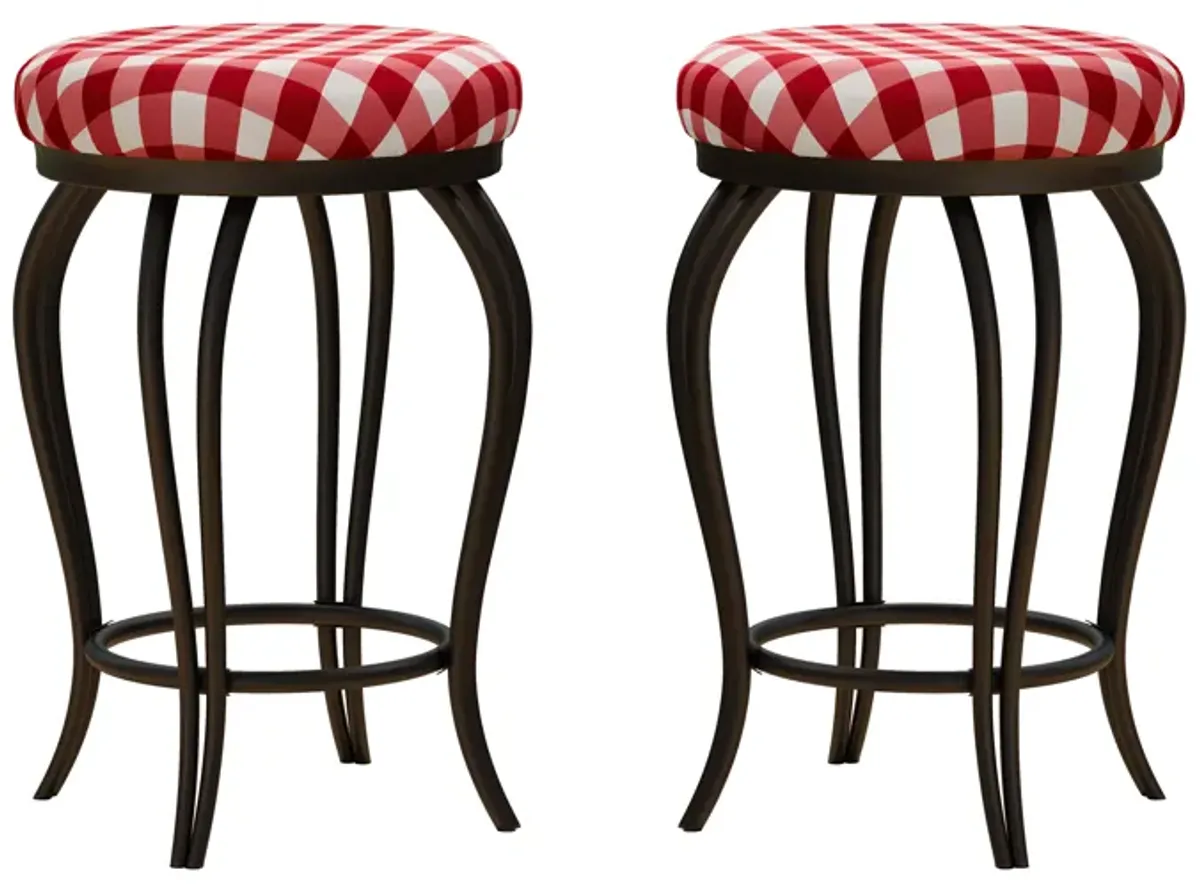 Country Style Industrial Bar Stools, Set of 2