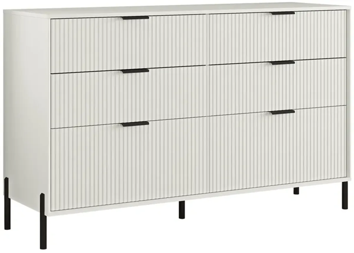 FESTIVO Modern 6-Drawer Double Dresser- Stylish Bedroom Storage Solution