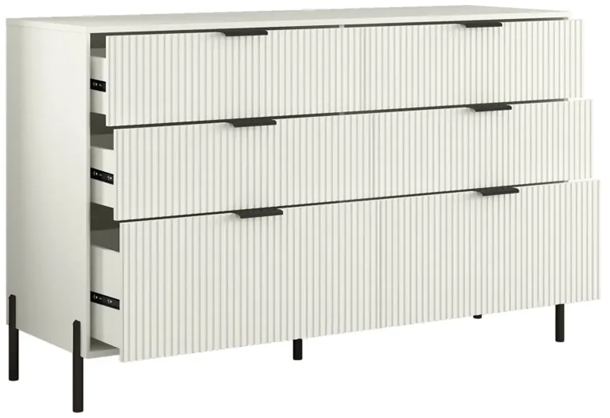 FESTIVO Modern 6-Drawer Double Dresser- Stylish Bedroom Storage Solution