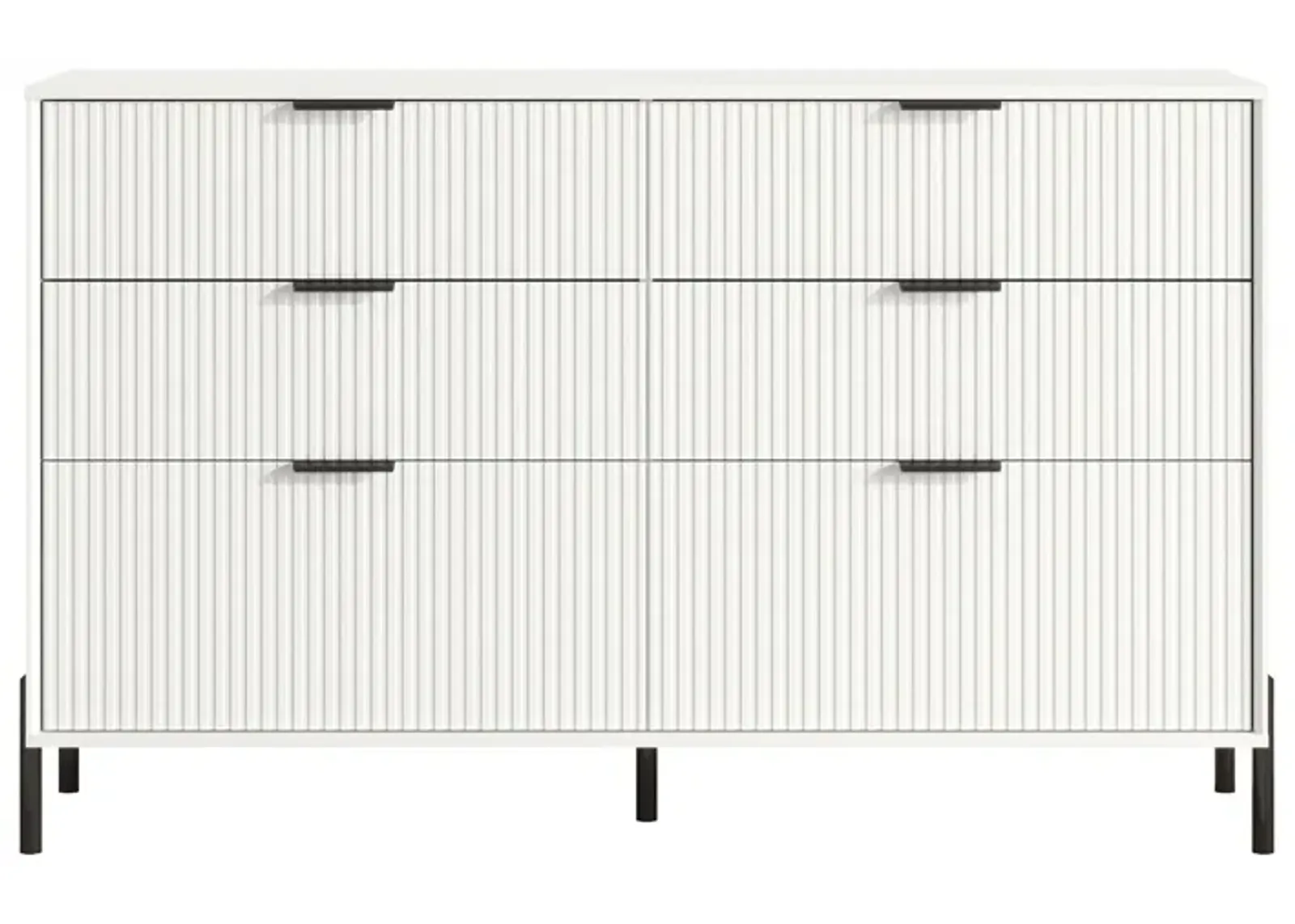 FESTIVO Modern 6-Drawer Double Dresser- Stylish Bedroom Storage Solution