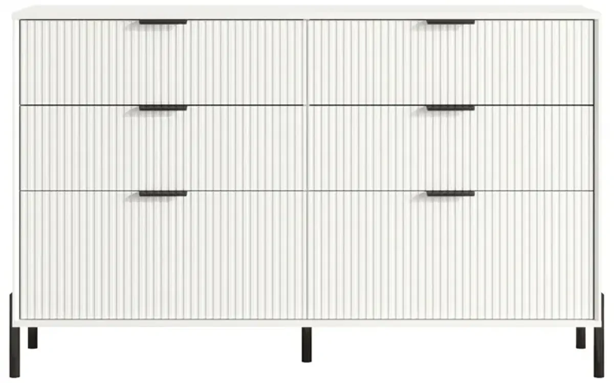 FESTIVO Modern 6-Drawer Double Dresser- Stylish Bedroom Storage Solution