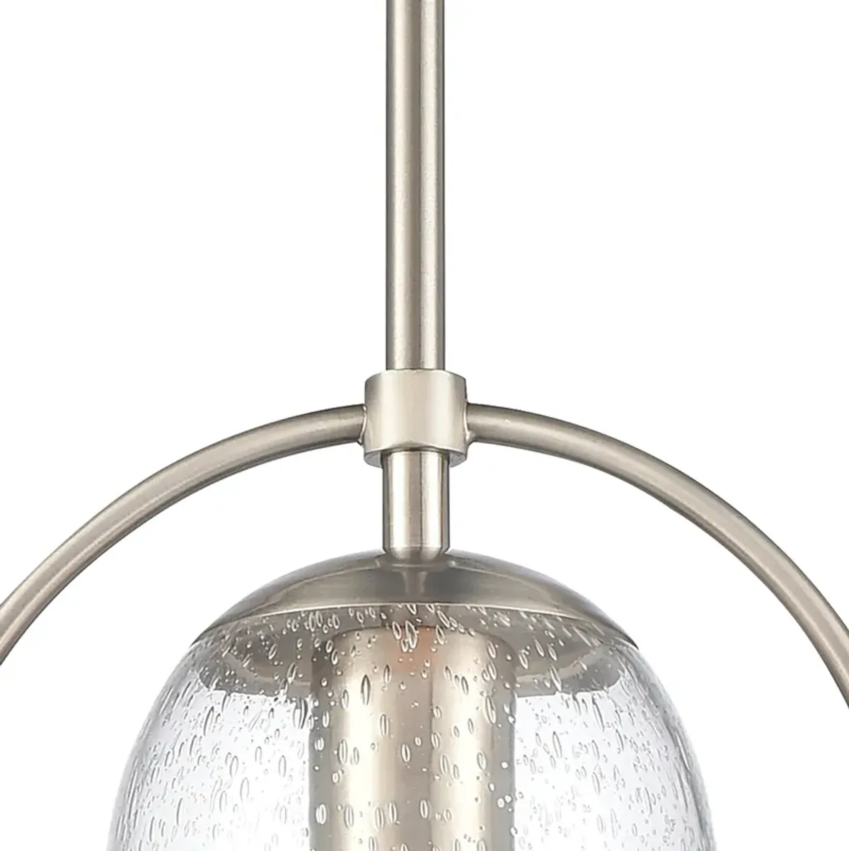 Connection 8'' Wide 1-Light Nickel Mini Pendant