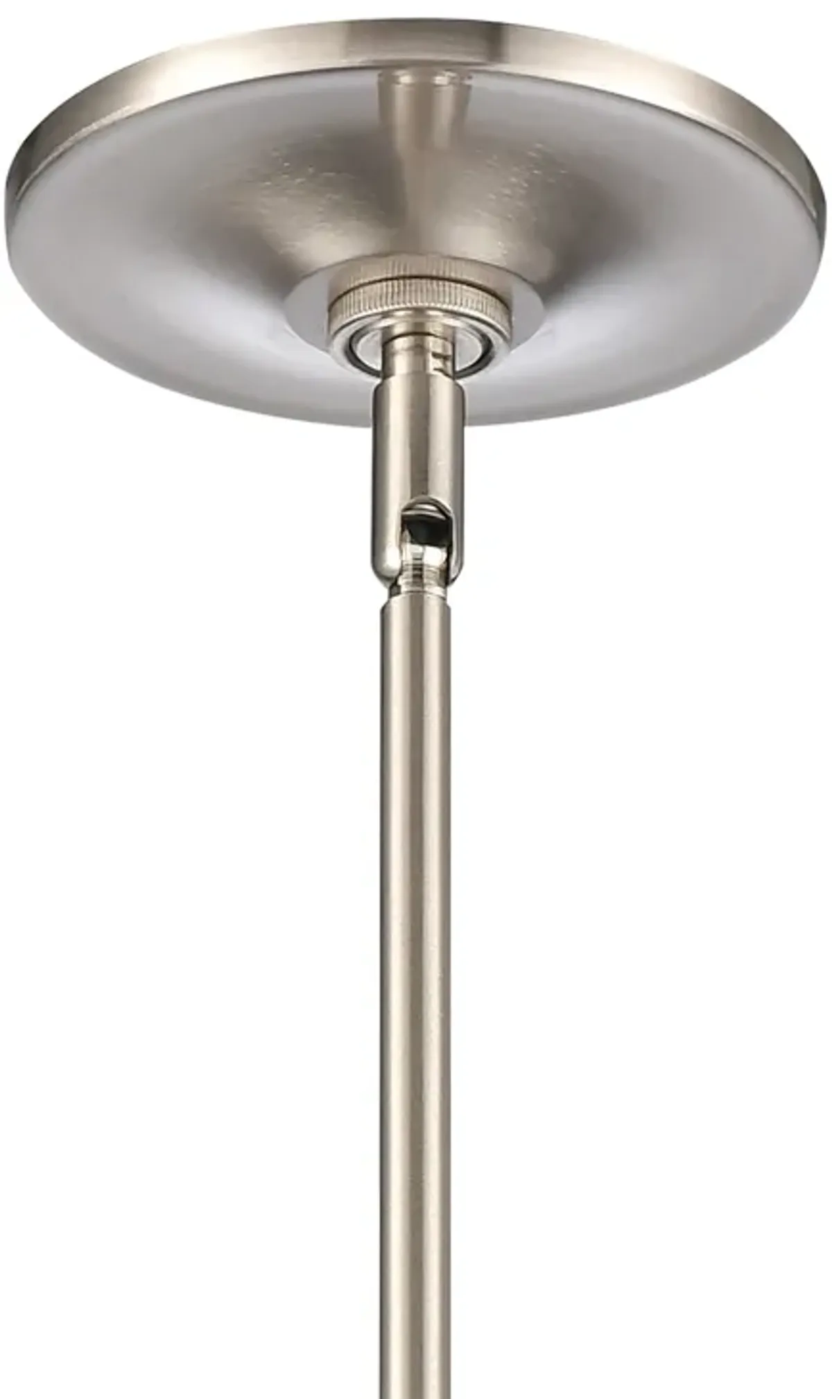 Connection 8'' Wide 1-Light Nickel Mini Pendant