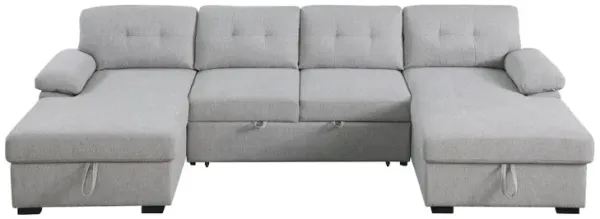 Alexent Orlando Upholstered Sleeper Sofa Bed Double Storages