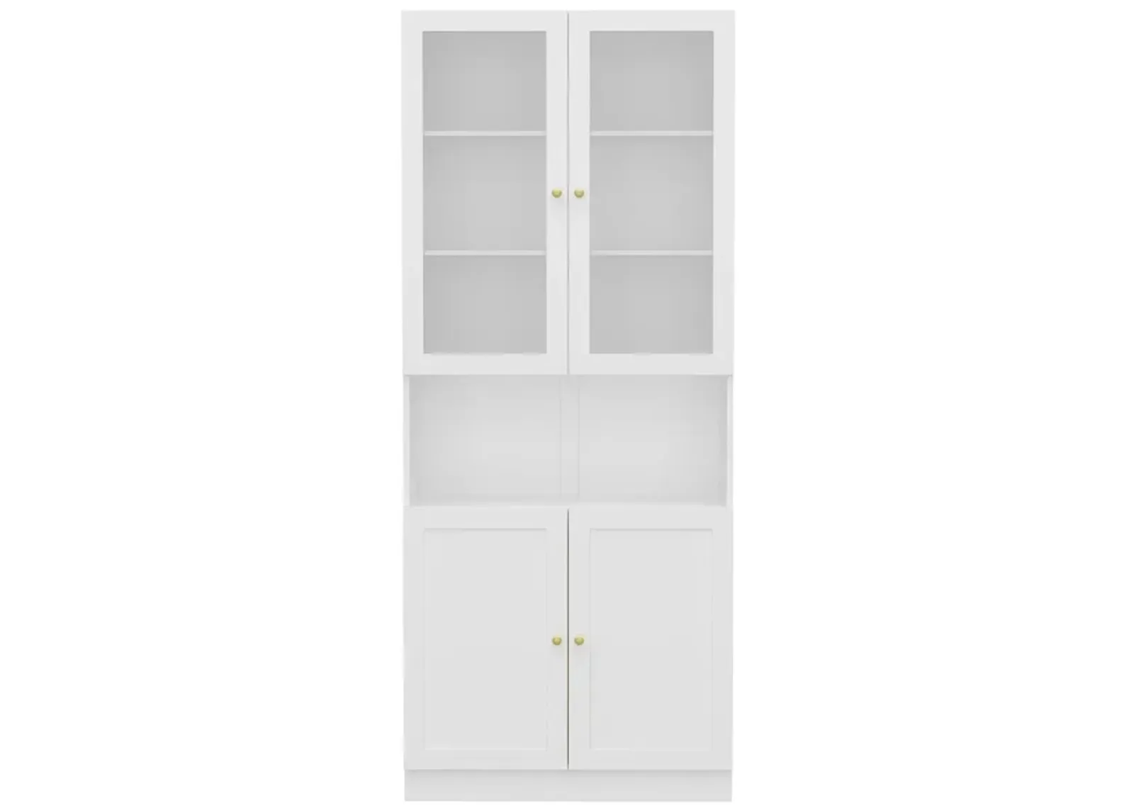 FUFU&GAGA Contemporary/Modern White Pantry with Wine Storage, (31.5" W x 15.7" D x 70.9" H),White