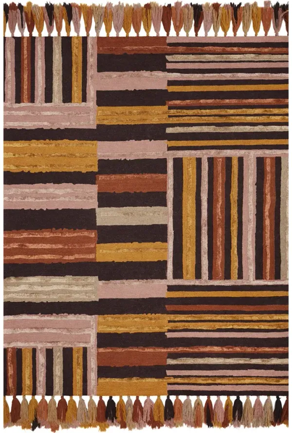Jamila JAA04 Spice/Bordeaux 3'6" x 5'6" Rug