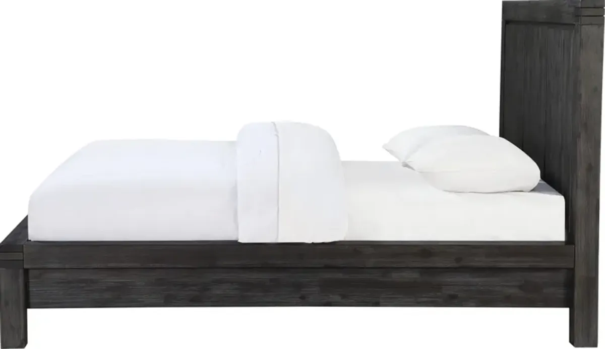 Meadow Full-Size Solid Wood Platform Bed in Graphite