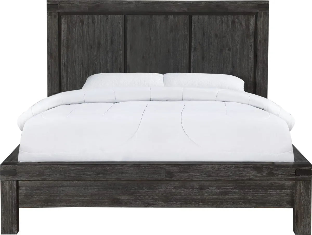 Meadow Full-Size Solid Wood Platform Bed in Graphite