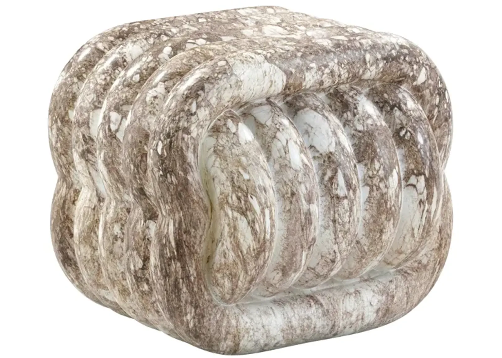 Love Knot Grey Faux Marble Indoor / Outdoor Accent Stool