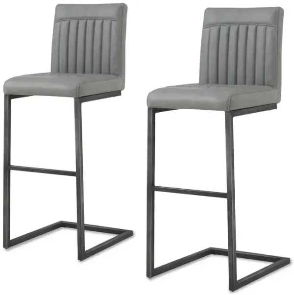Ronan PU Leather Bar Stool, (Set of 2)