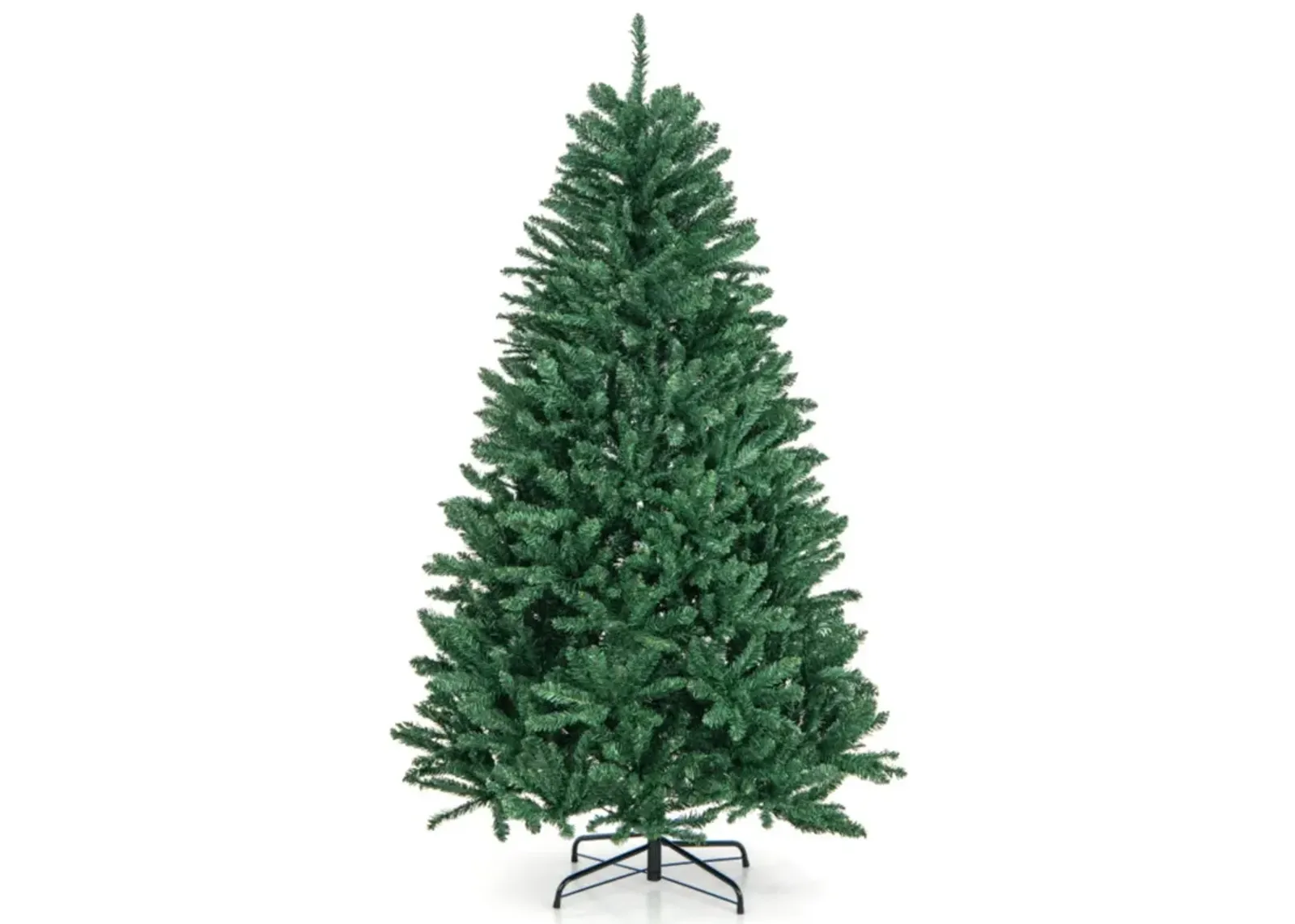 Hivvago 6 Feet Hinged Artificial Christmas Tree with Solid Metal Stand