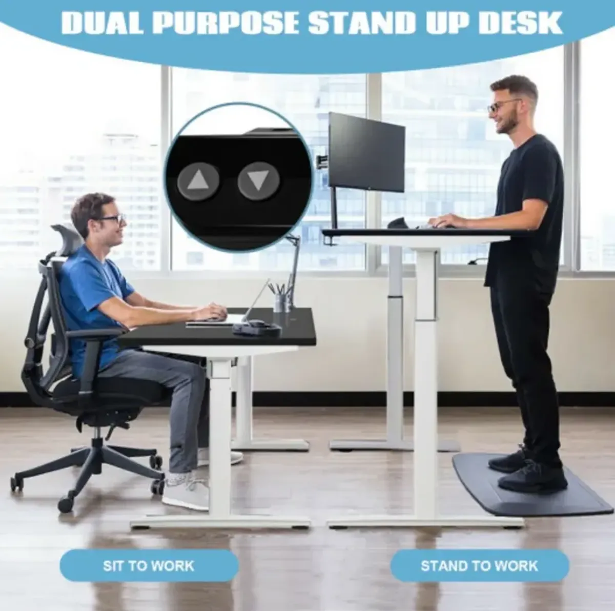 Adjustable Electric Stand Up Desk Frame